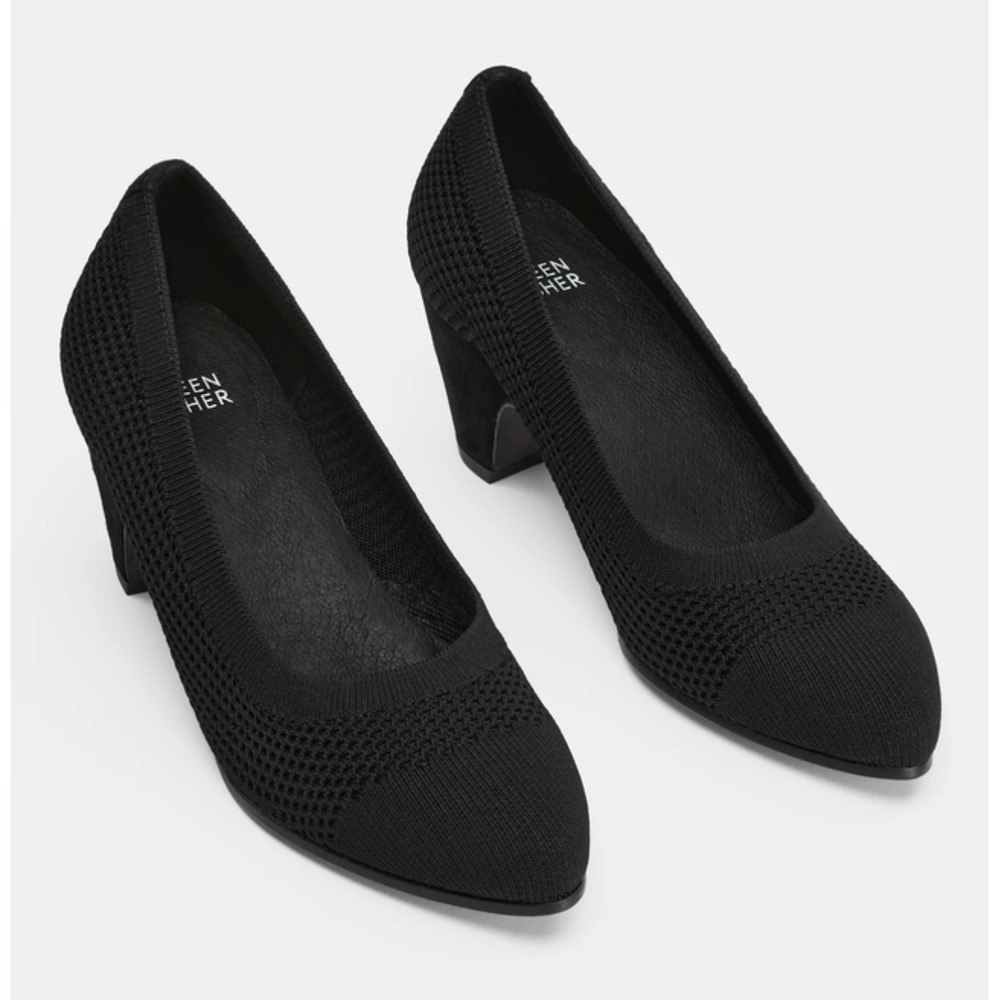 Eileen Fisher sz 10 Womens Kiss Stretch Knit Slip On Pointed Pumps Chic Minimal